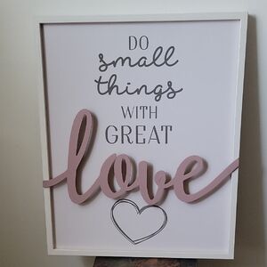 Pink and White Inspirational Wall Art